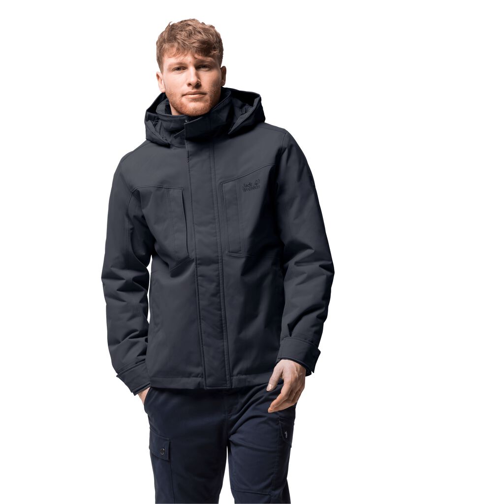 Jack Wolfskin GLACIER μπουφαν χειμερινα ανδρικα μπλε | GR4807229